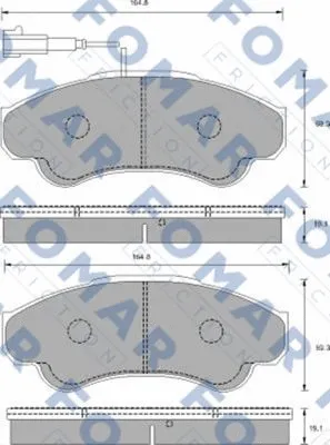 Brake Pad Set, disc brake (FO 909881)