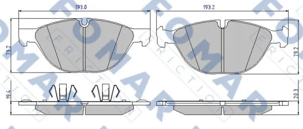 Brake Pad Set, disc brake (FO 861581)
