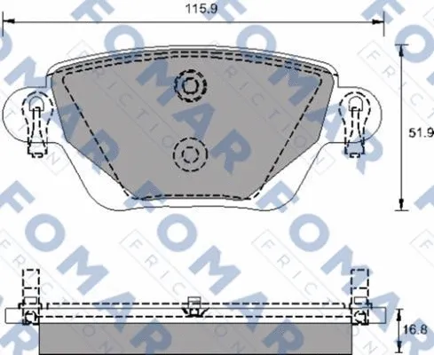 Brake Pad Set, disc brake (FO 684681)