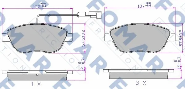 Brake Pad Set, disc brake (FO 907681)