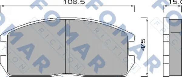 Brake Pad Set, disc brake (FO 439581)