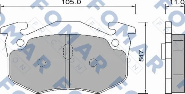Brake Pad Set, disc brake (FO 742881)