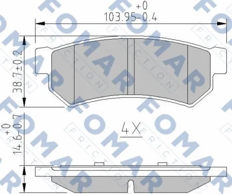 Brake Pad Set, disc brake (FO 887683)
