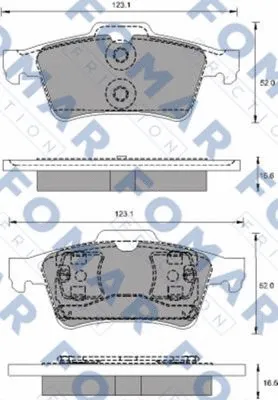 Brake Pad Set, disc brake (FO 686781)