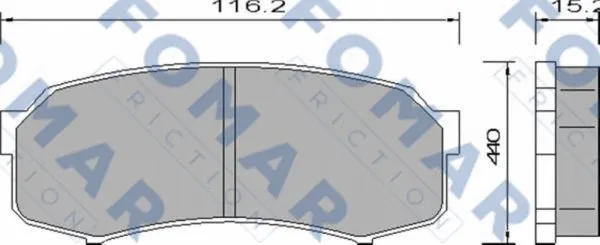 Brake Pad Set, disc brake (FO 644981)