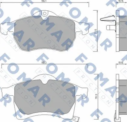 Brake Pad Set, disc brake (FO 666681)