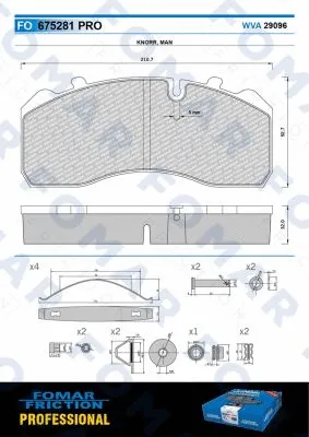 Brake Pad Set, disc brake (FO 675281)