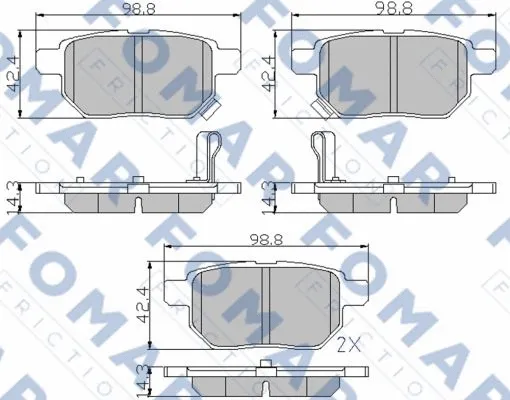 Brake Pad Set, disc brake (FO 933481)