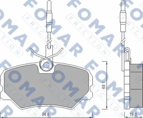 Brake Pad Set, disc brake (FO 443981)