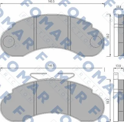 Brake Pad Set, disc brake (FO 458581)