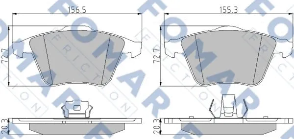 Brake Pad Set, disc brake (FO 849781)