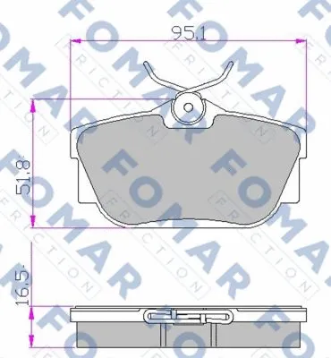 Brake Pad Set, disc brake (FO 646881)