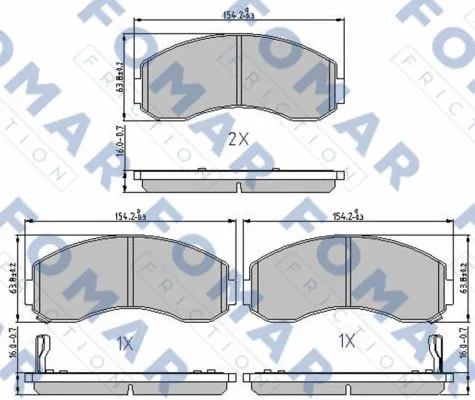 Brake Pad Set, disc brake (FO 893981)