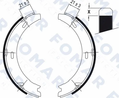 Brake Shoe Set (FO 0416)
