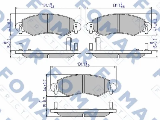 Brake Pad Set, disc brake (FO 683181)