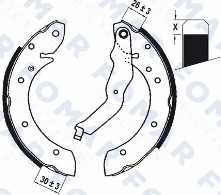 Brake Shoe Set (FO 0633)