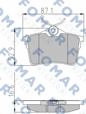 Brake Pad Set, disc brake (FO 935781)