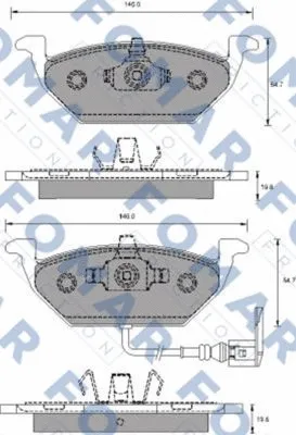 Brake Pad Set, disc brake (FO 687781)