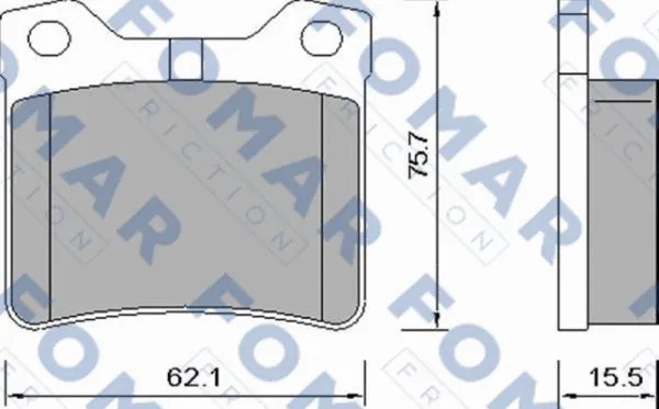 Brake Pad Set, disc brake (FO 638681)