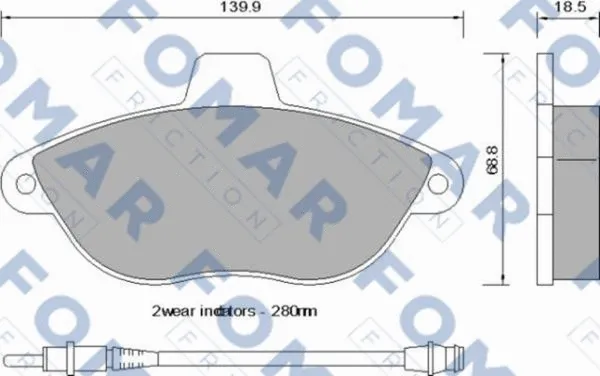Brake Pad Set, disc brake (FO 742581)