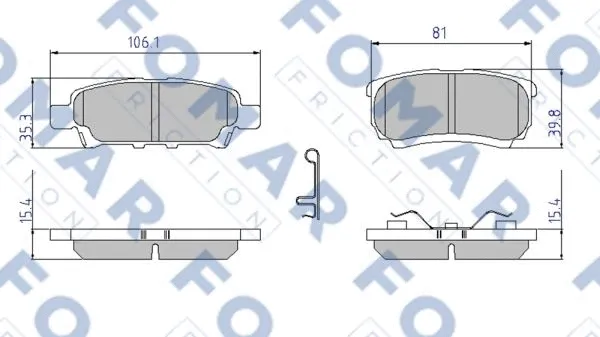Brake Pad Set, disc brake (FO 921781)