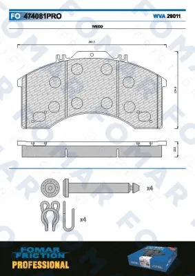 Brake Pad Set, disc brake (FO 474081)