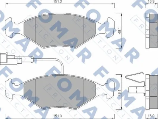 Brake Pad Set, disc brake (FO 673181)