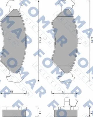 Brake Pad Set, disc brake (FO 487081)