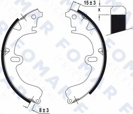 Brake Shoe Set (FO 0406)