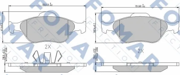 Brake Pad Set, disc brake (FO 685181)