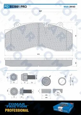Brake Pad Set, disc brake (FO 933981)