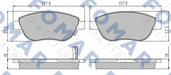 Brake Pad Set, disc brake (FO 827581)