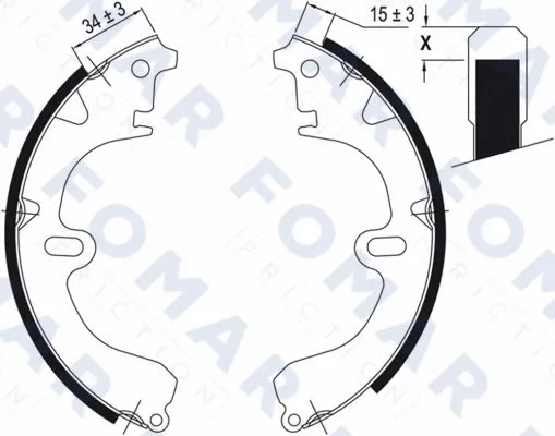 Brake Shoe Set (FO 0491)