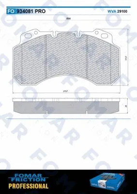 Brake Pad Set, disc brake (FO 934081)