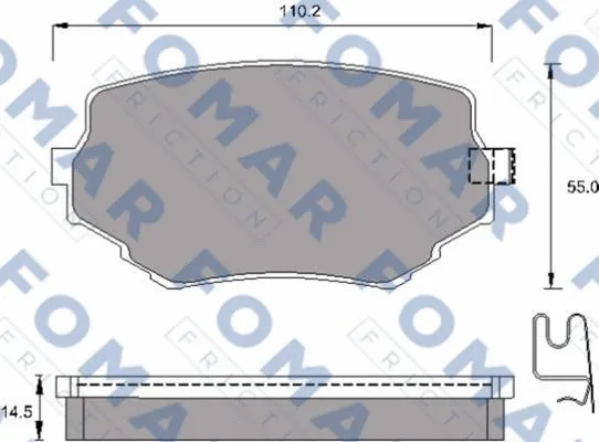 Brake Pad Set, disc brake (FO 792881)