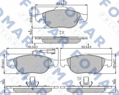 Brake Pad Set, disc brake (FO 688681)