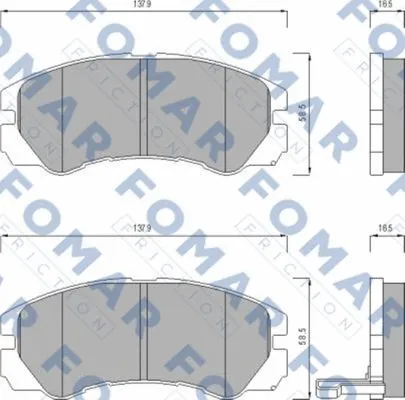 Brake Pad Set, disc brake (FO 621781)
