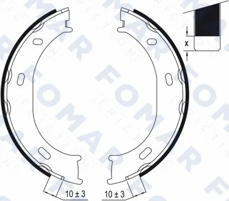Brake Shoe Set (FO 9014)