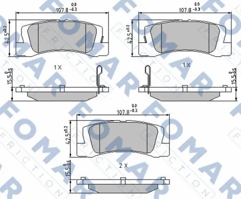 Brake Pad Set, disc brake (FO 496681)
