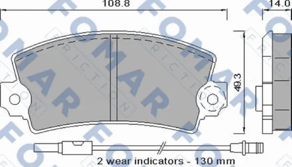 Brake Pad Set, disc brake (FO 573081)