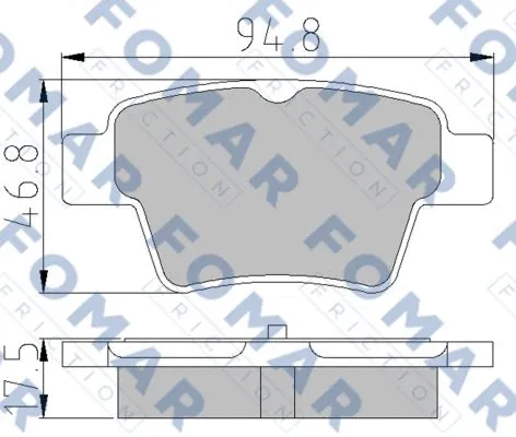 Brake Pad Set, disc brake (FO 930581)