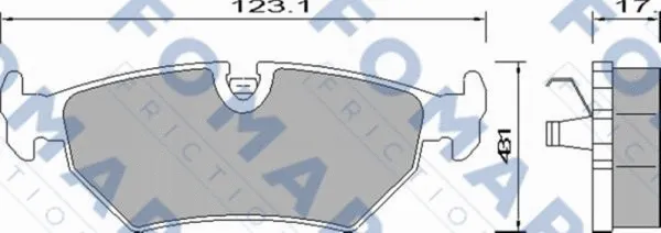 Brake Pad Set, disc brake (FO 629281)