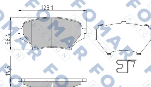 Brake Pad Set, disc brake (FO 948681)