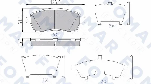 Brake Pad Set, disc brake (FO 958581)