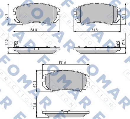 Brake Pad Set, disc brake (FO 932381)