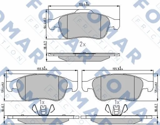 Brake Pad Set, disc brake (FO 931481)