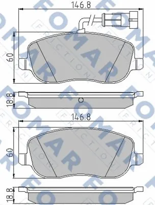 Brake Pad Set, disc brake (FO 847081)