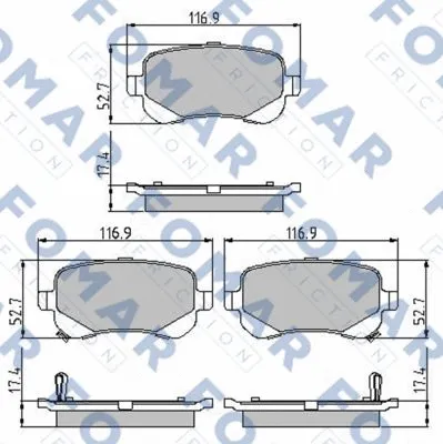 Brake Pad Set, disc brake (FO 895581)