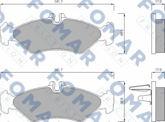 Brake Pad Set, disc brake (FO 627481)