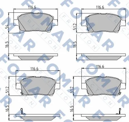 Brake Pad Set, disc brake (FO 892181)